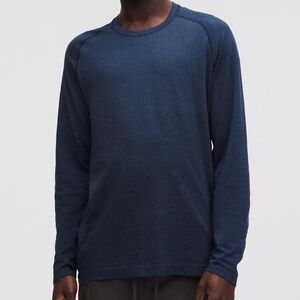 Lululemon Mens Metal Vent Mineral Blue True Navy Tech Long Sleeve Shirt